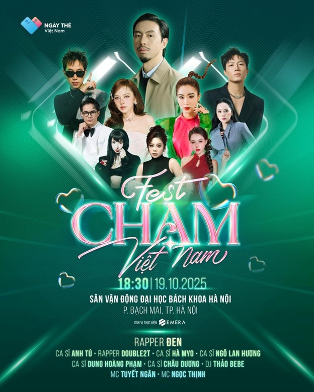 NAPAS tặng vé miễn phí đêm nhạc "Chạm Việt Nam" tại Sóng Festival - Ngày thẻ Việt Nam 2025