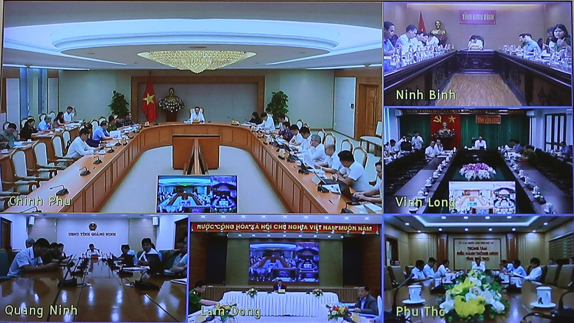 Các địa phương tham dự cuộc họp - Ảnh: VGP/Minh Khôi Các địa phương tham dự cuộc họp - Ảnh: VGP/Minh Khôi