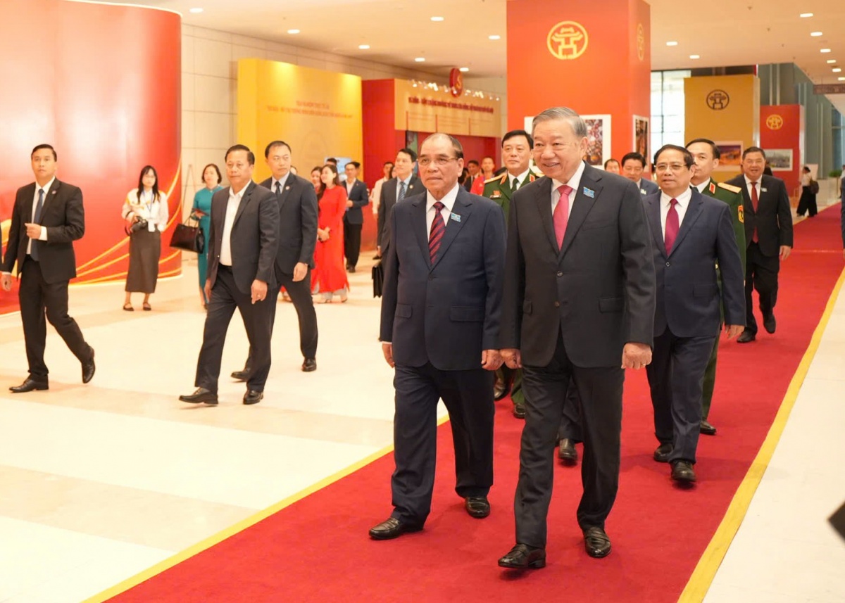 Đại hội đại biểu Đảng bộ TP. Hà Nội lần thứ XVII, nhiệm kỳ 2025 - 2030 được tổ chức từ ngày 15-17/10 tại Trung tâm Hội nghị Quốc gia - Ảnh: VGP/GH