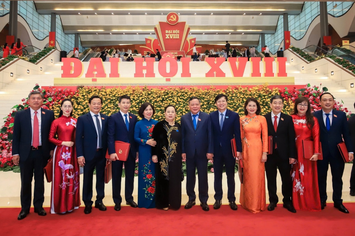 Đại biểu dự Đại hội đại biểu Đảng bộ TP. Hà Nội lần thứ XVIII - Ảnh: VGP/GH