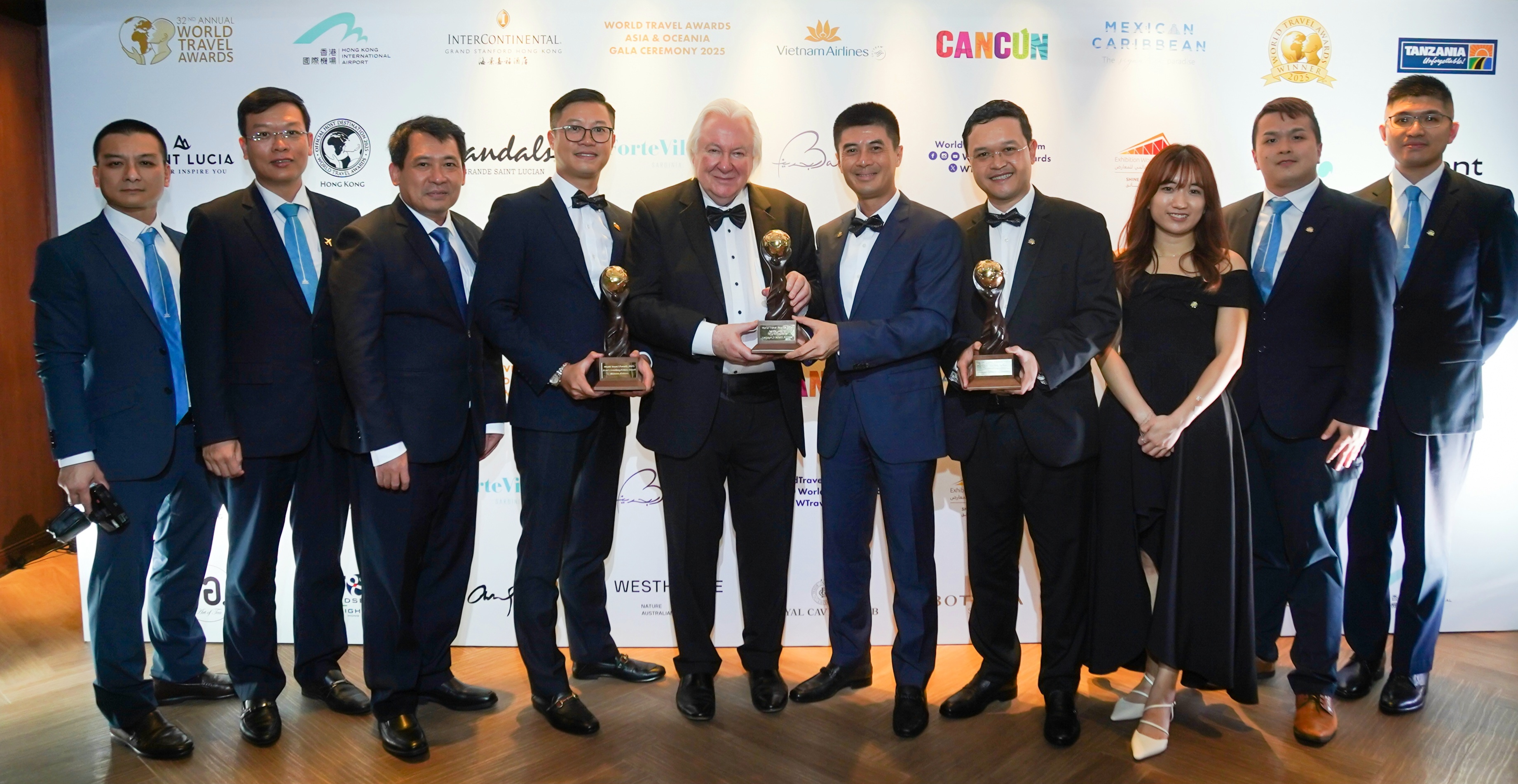 được vinh danh tại ba hạng mục giải thưởng quan trọng của World Travel Awards châu Á 2025