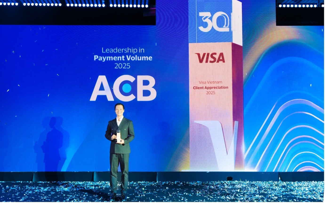 ACB tiếp tục dẫn đầu thị phần thẻ Visa 2025 và bước nhảy sáng tạo về thanh toán