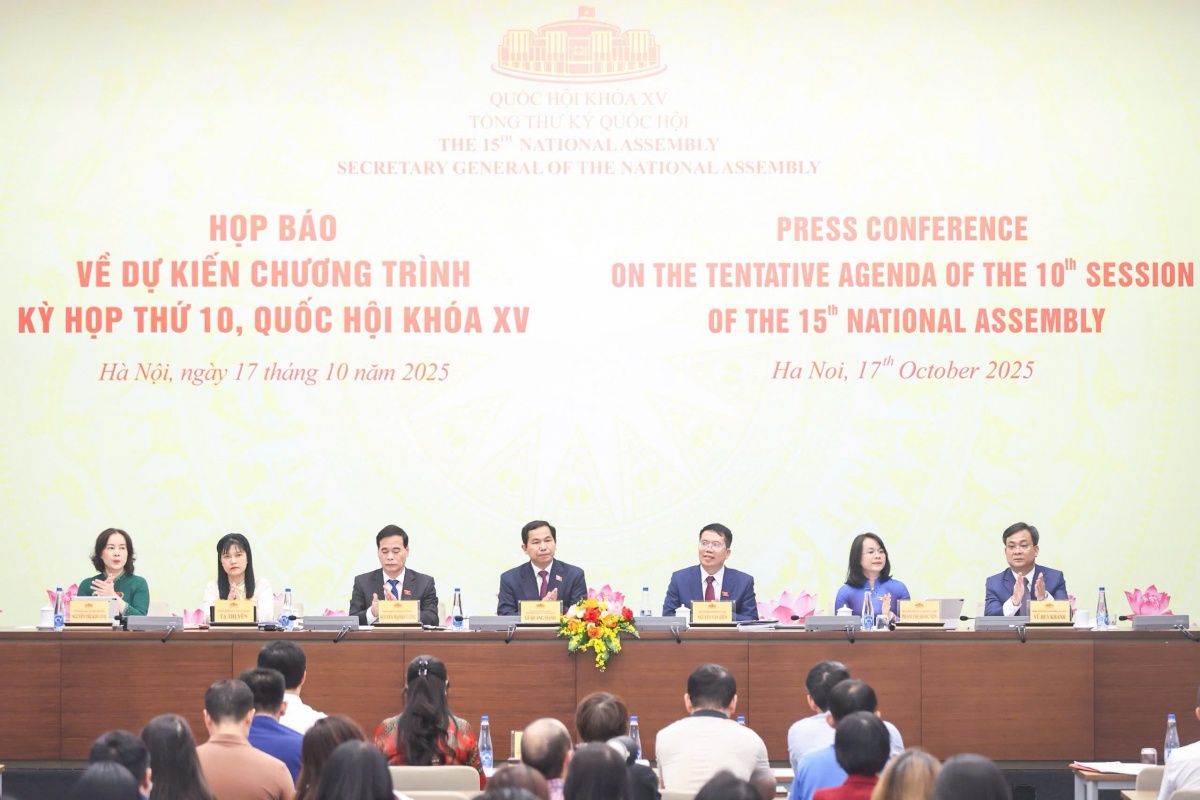 Kỳ họp thứ 10, Quốc hội khóa XV sẽ khai mạc vào sáng ngày 20/10/2025