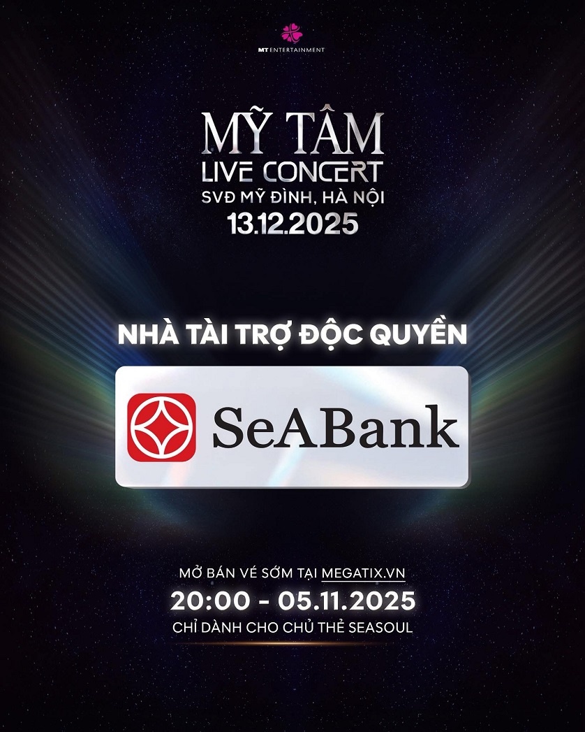 SeABank mang cơ hội săn vé miễn phí cho khách hàng trải nghiệm Mỹ Tâm Live Concert 2025