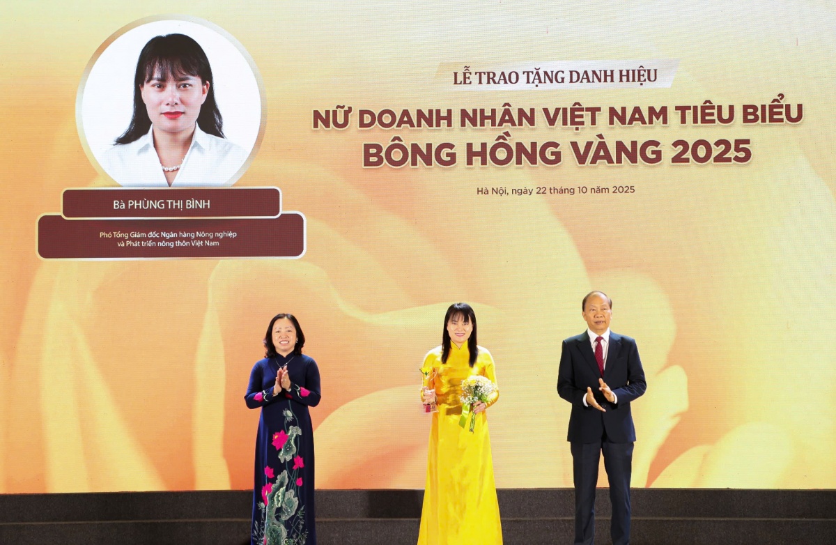 Phó Tổng Giám đốc Agribank được vinh danh “Nữ doanh nhân Việt Nam tiêu biểu - Bông hồng Vàng 2025” Phó Tổng Giám đốc Agribank được vinh danh “Nữ doanh nhân Việt Nam tiêu biểu - Bông hồng Vàng 2025”