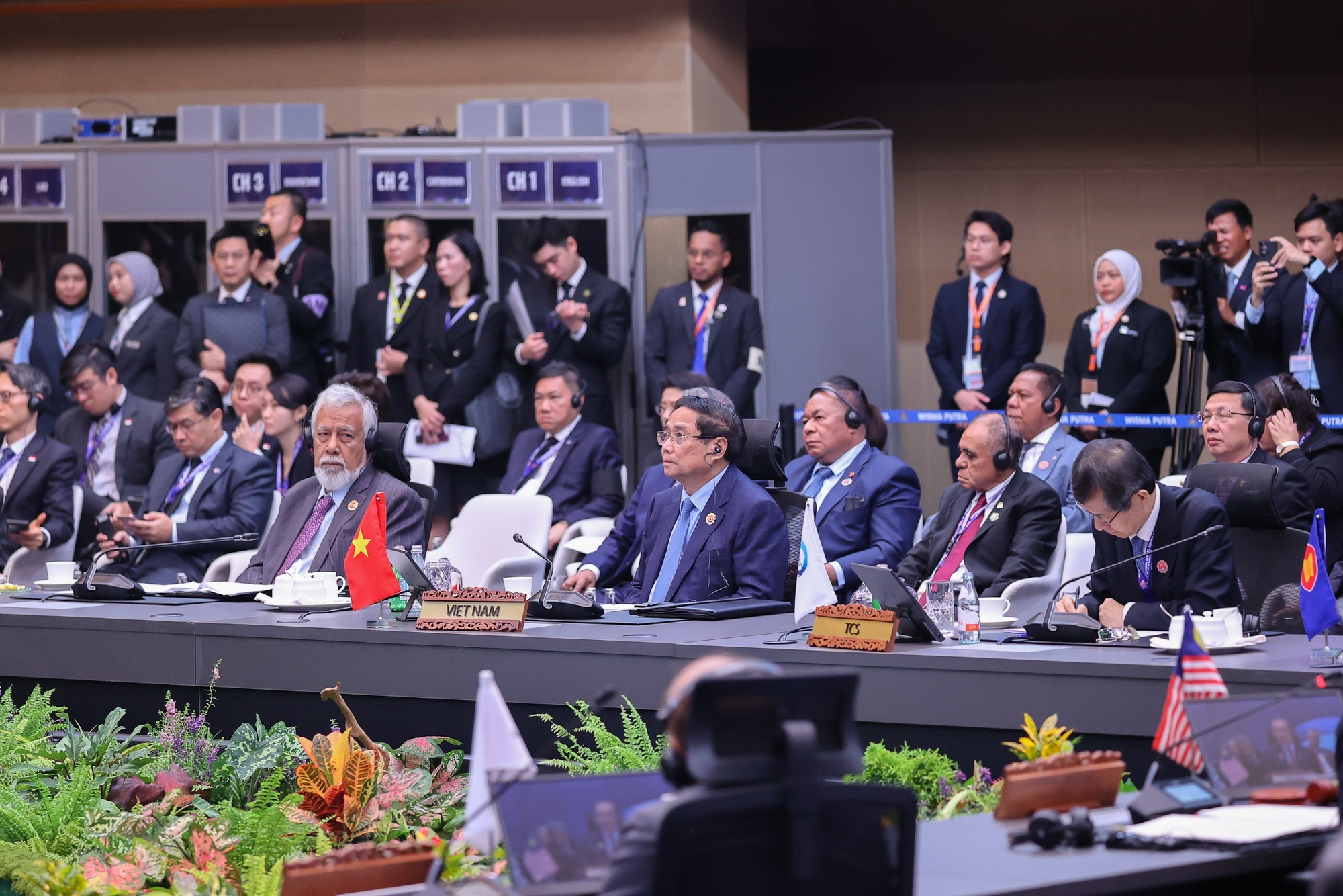 Thủ tướng Phạm Minh Chính tham dự Hội nghị Cấp cao ASEAN+3 với Trung Quốc, Nhật Bản, Hàn Quốc - Ảnh: VGP/Nhật Bắc