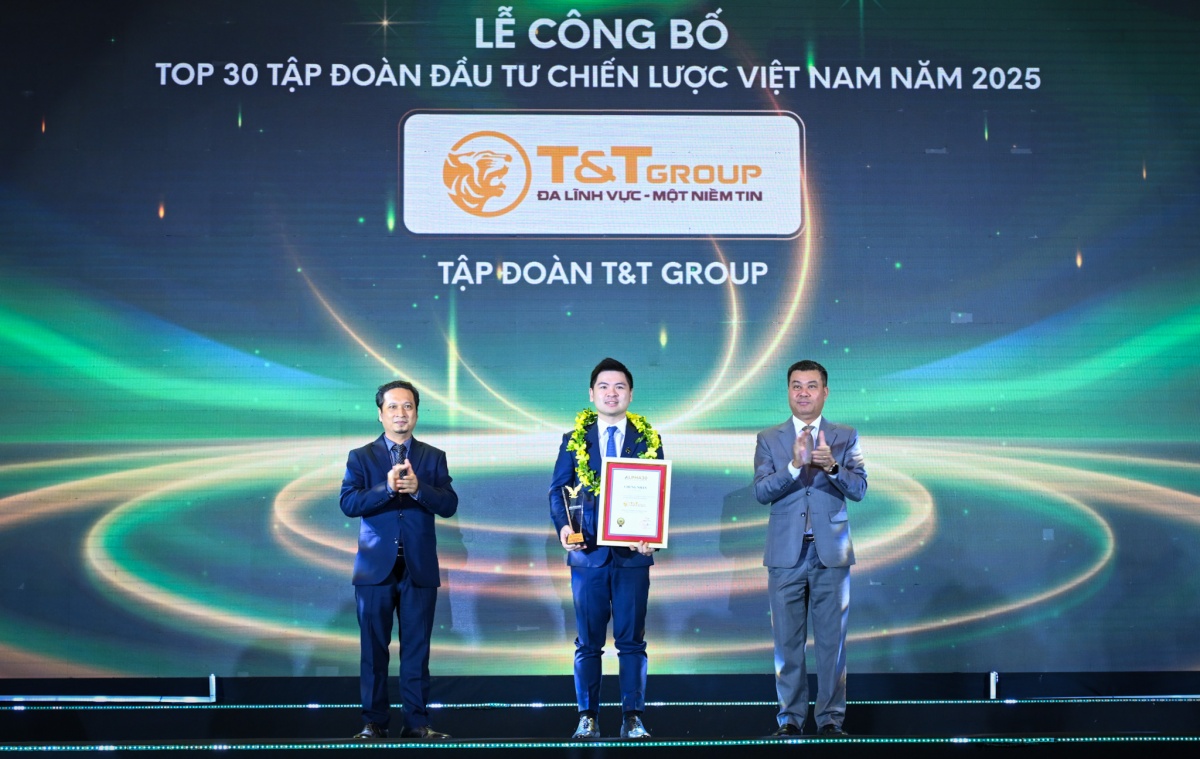 Tập đoàn T&T Group  được vinh danh trong bảng xếp hạng ALPHA 30 - Top 30 Tập đoàn đầu tư chiến lược Việt Nam năm 2025.