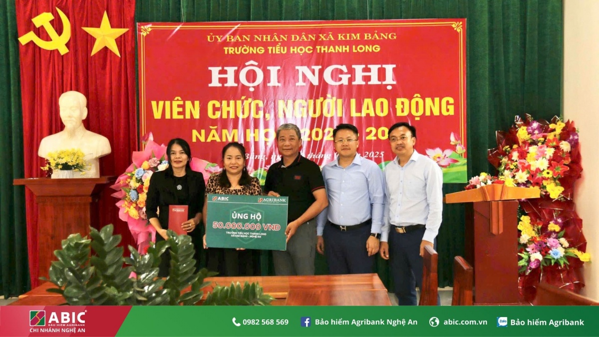 ABIC phối hợp cùng Agribank Chi nhánh Hà Nội hỗ trợ các trường học bị thiệt hại do bão số 10