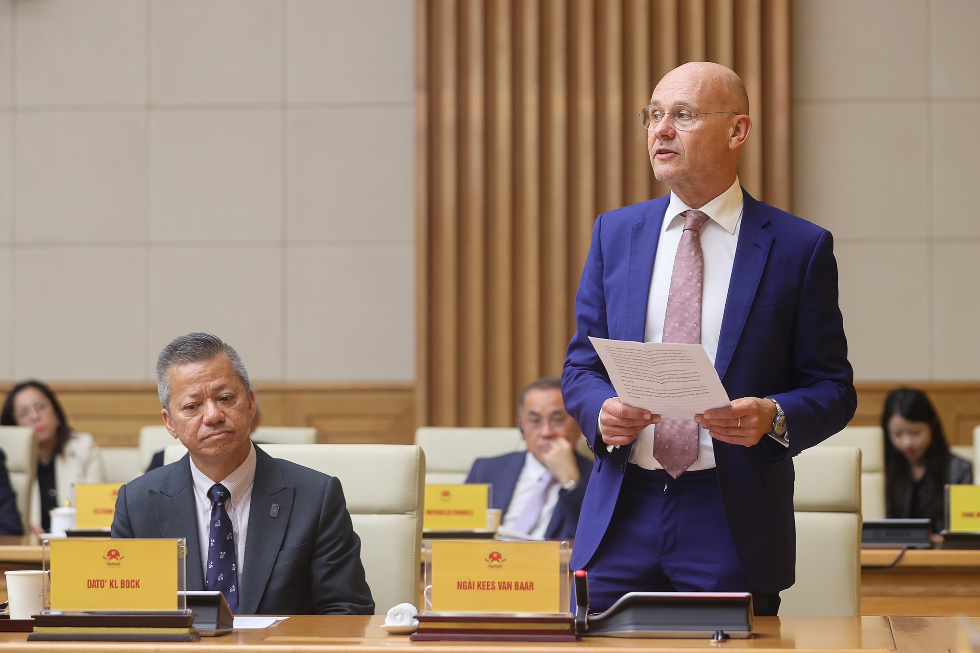 Đại sứ Vương quốc Hà Lan tại Việt Nam Kees van Baar phát biểu tại buổi làm việc - Ảnh: VGP/Nhật Bắc