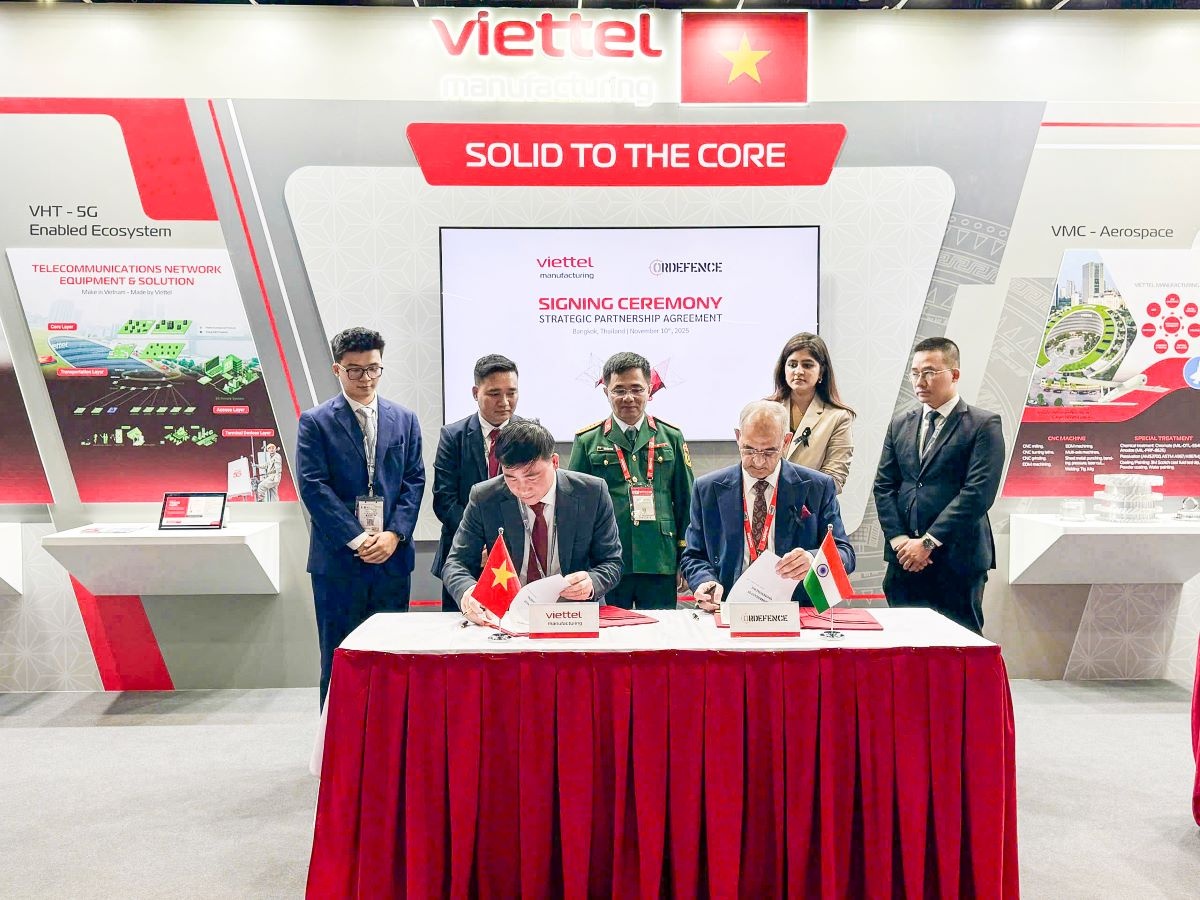 Tổng công ty Sản xuất thiết bị Viettel ký thỏa thuận hợp tác chiến lược với Ordefence