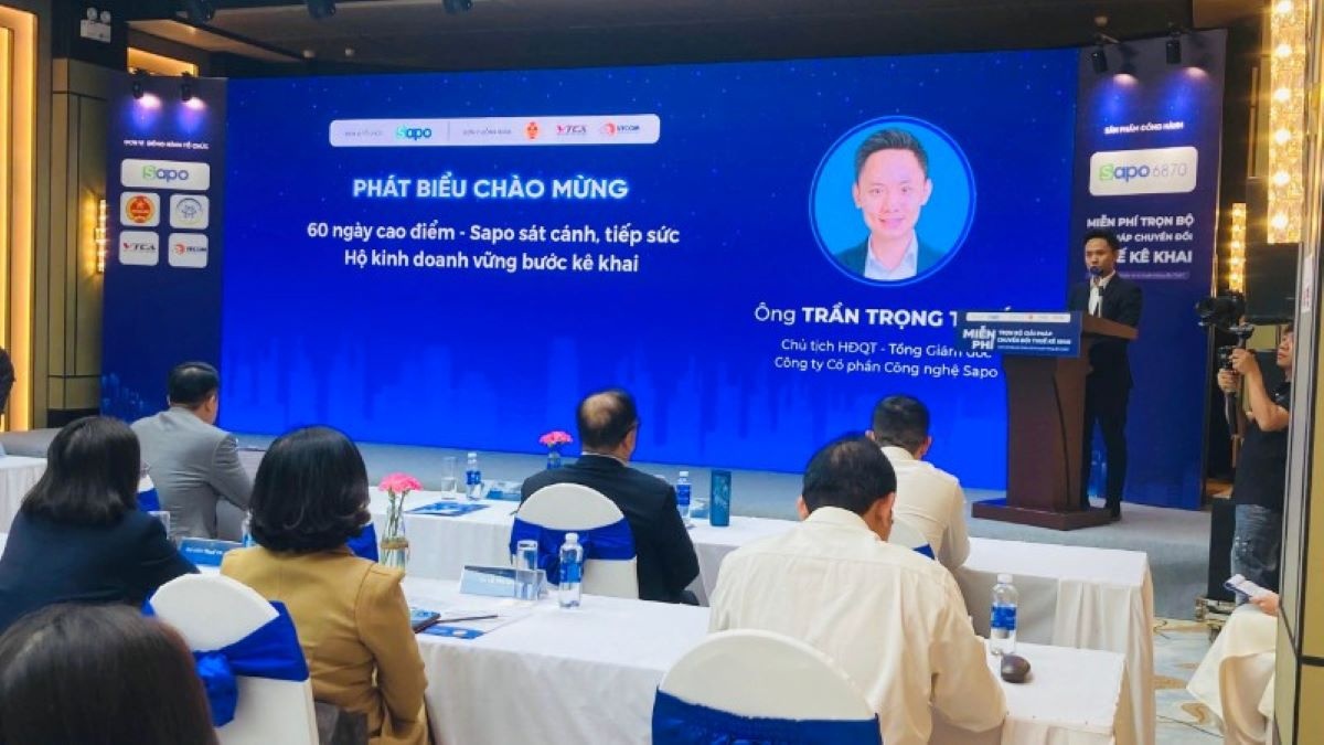 Ông Trần Trọng Tuyến – Chủ tịch HĐQT, Tổng Giám đốc Công ty Cổ phần Công nghệ Sapo phát biểu