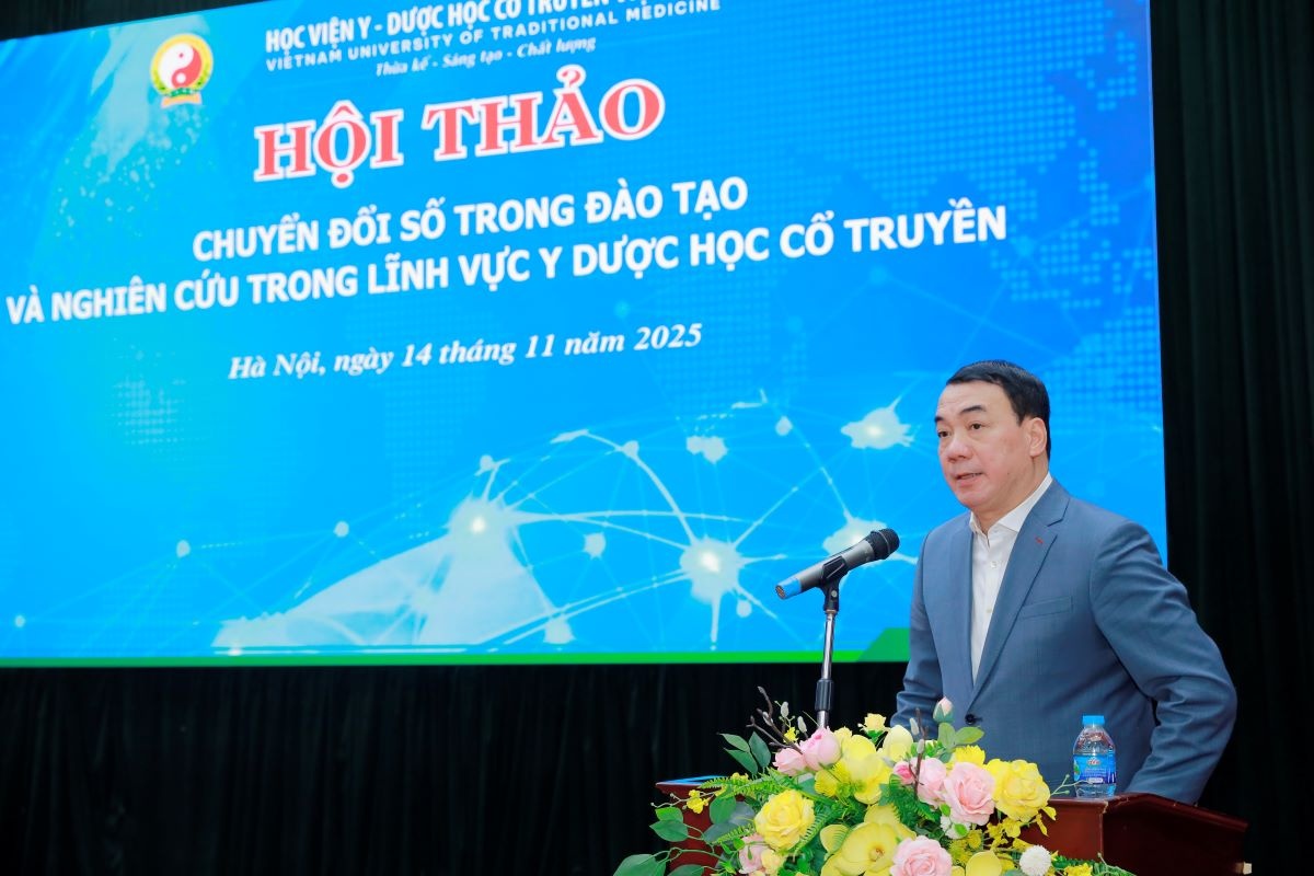 TS Nguyễn Ngô Quang - Cục trưởng Cục Khoa học Công nghệ và Đào tạo (Bộ Y tế) phát biểu TS Nguyễn Ngô Quang - Cục trưởng Cục Khoa học Công nghệ và Đào tạo (Bộ Y tế) phát biểu