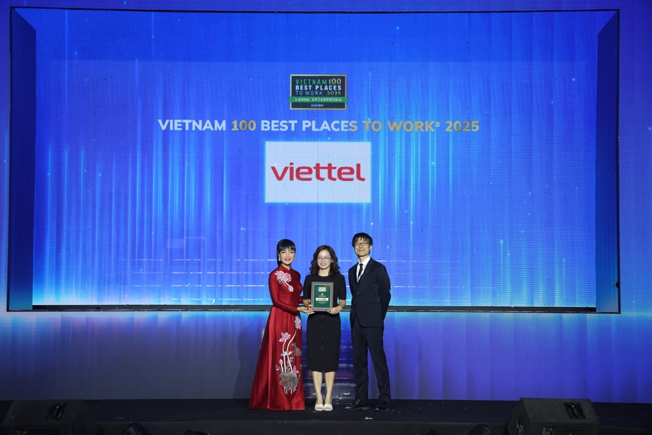 Viettel dẫn đầu hai nhóm ngành công nghệ trong bảng xếp hạng Nơi làm việc tốt nhất Việt Nam 2025
