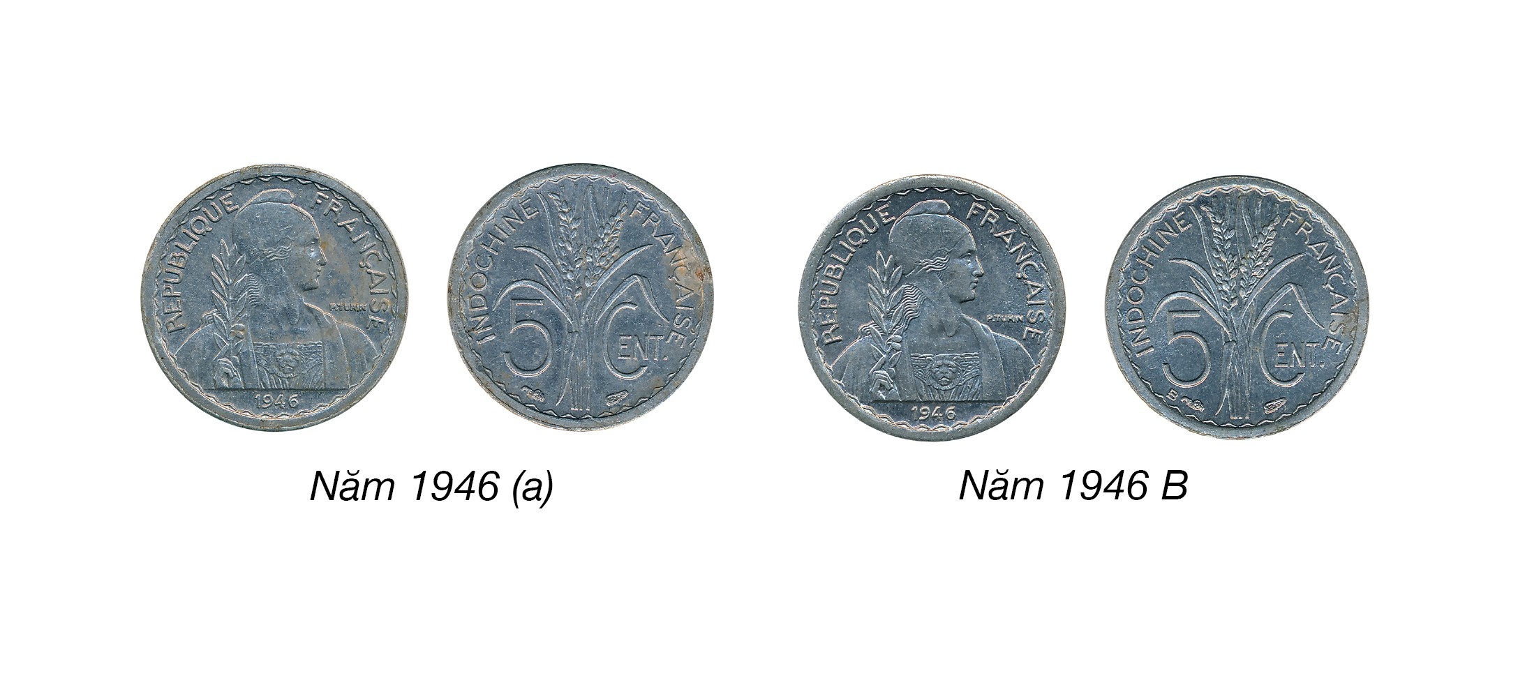 Tiền Đông Dương giai đoạn thực dân Pháp xâm lược Việt Nam lần thứ hai (1945 – 1954): Tiền bằng nhôm