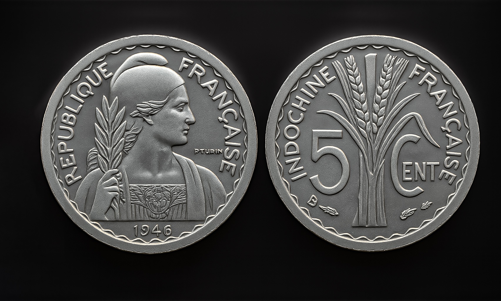 Tiền Đông Dương giai đoạn thực dân Pháp xâm lược Việt Nam lần thứ hai (1945 – 1954): Tiền bằng nhôm