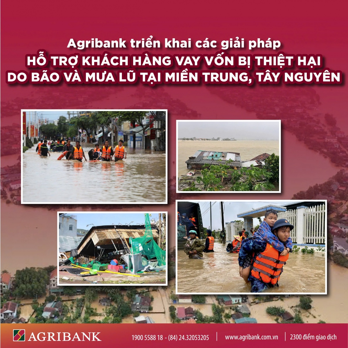 Agribank tiếp tục giảm tới 2%/năm lãi suất cho vay hỗ trợ khách hàng bị thiệt hại do bão số 12, 13 và mưa lũ Agribank tiếp tục giảm tới 2%/năm lãi suất cho vay hỗ trợ khách hàng bị thiệt hại do bão số 12, 13 và mưa lũ
