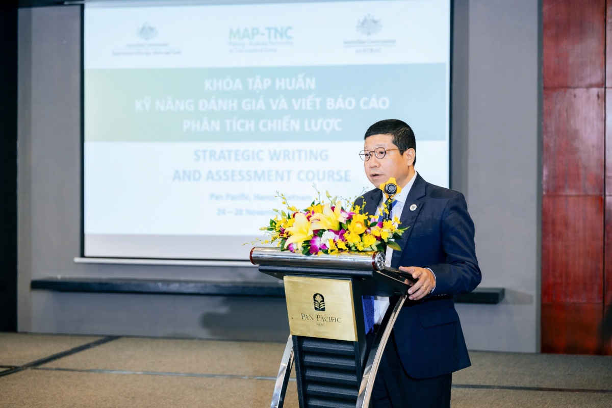 ông Phạm Gia Bảo - Phó Cục trưởng Cục PCRT phát biểu khai mạc ông Phạm Gia Bảo - Phó Cục trưởng Cục PCRT phát biểu khai mạc