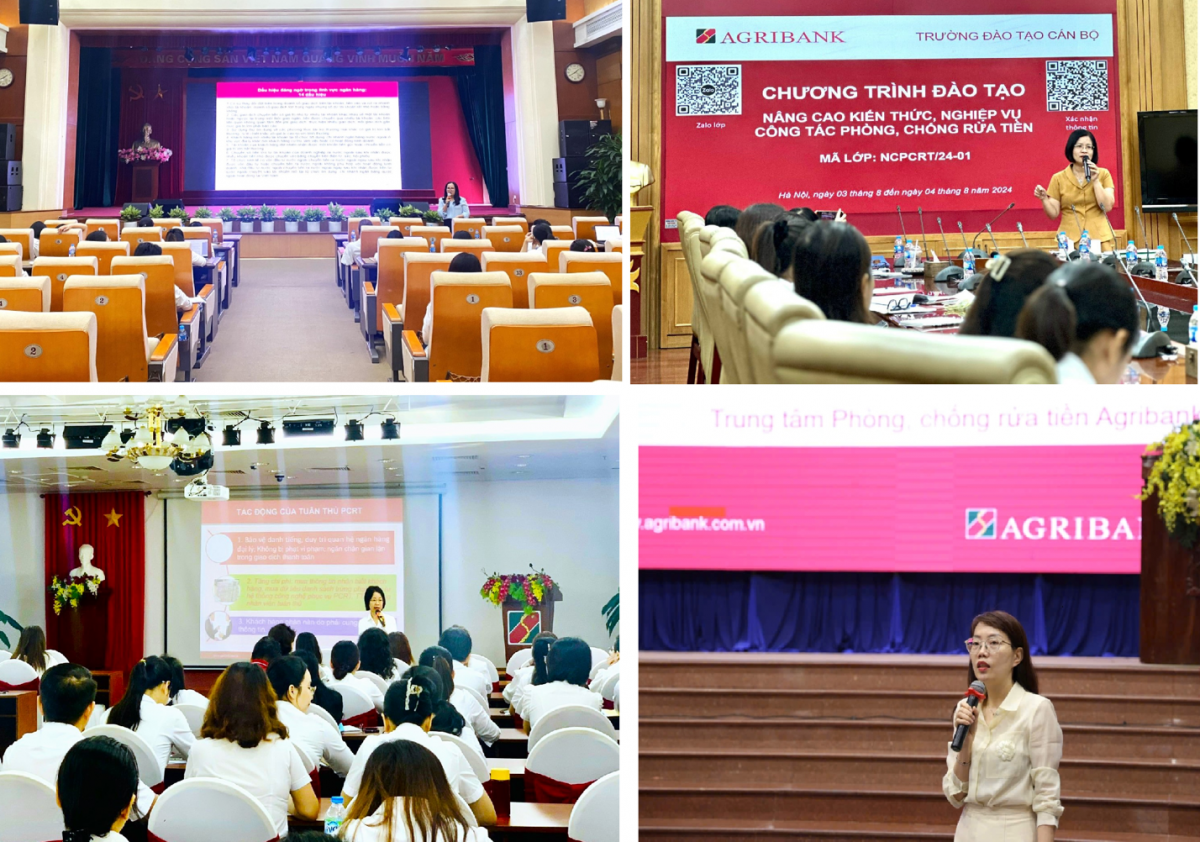 Agribank tổ chức nhiều chương trình tập huấn, đào tạo nâng cao kiến thức, nghiệp vụ công tác phòng, chống rửa tiền Agribank tổ chức nhiều chương trình tập huấn, đào tạo nâng cao kiến thức, nghiệp vụ công tác phòng, chống rửa tiền