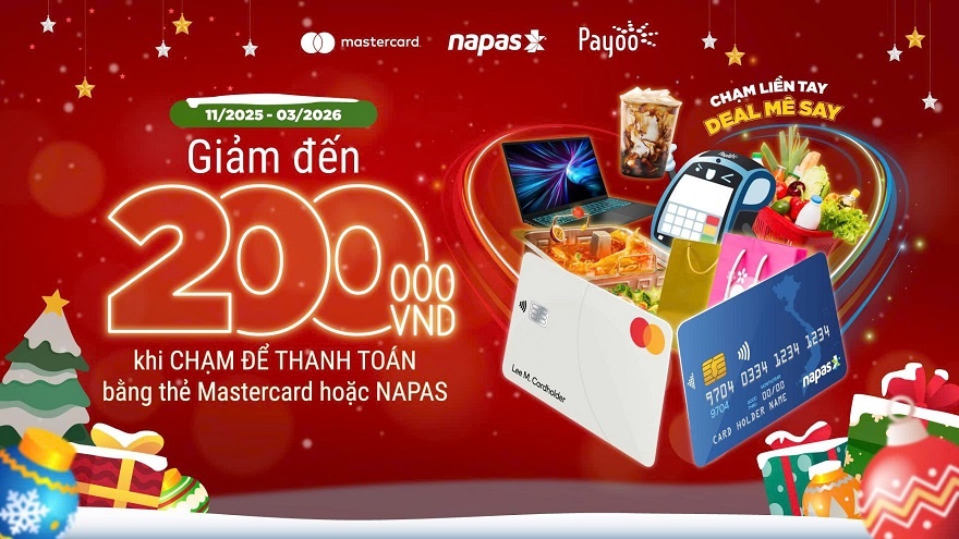 NAPAS, Mastercard và Payoo triển khai khuyến mại, đẩy mạnh thanh toán không tiếp xúc