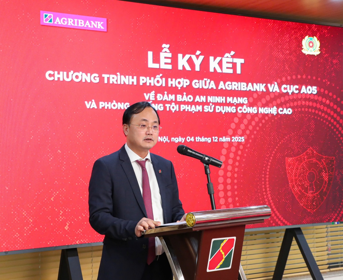Agribank ký kết hợp tác với Cục An ninh mạng tăng cường bảo mật, bảo vệ an toàn giao dịch cho khách hàng