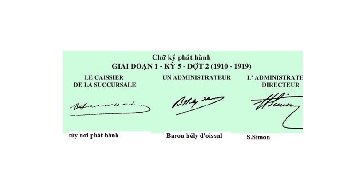 Tiền giấy phát hành giai đoạn 1875-1923: Phát hành kỳ 5 (1909 - 1925)
