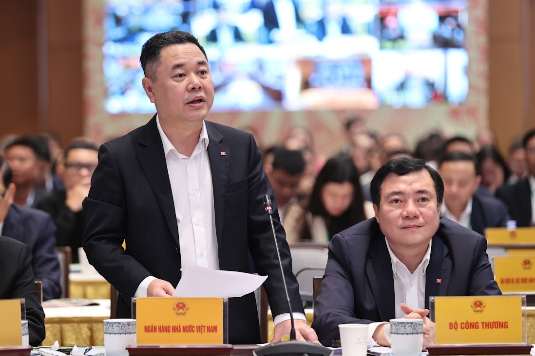 Phó Thống đốc Ngân hàng Nhà nước Nguyễn Ngọc Cảnh phát biểu tại Hội nghị - Ảnh: VGP/Nhật Bắc Phó Thống đốc Ngân hàng Nhà nước Nguyễn Ngọc Cảnh phát biểu tại Hội nghị - Ảnh: VGP/Nhật Bắc