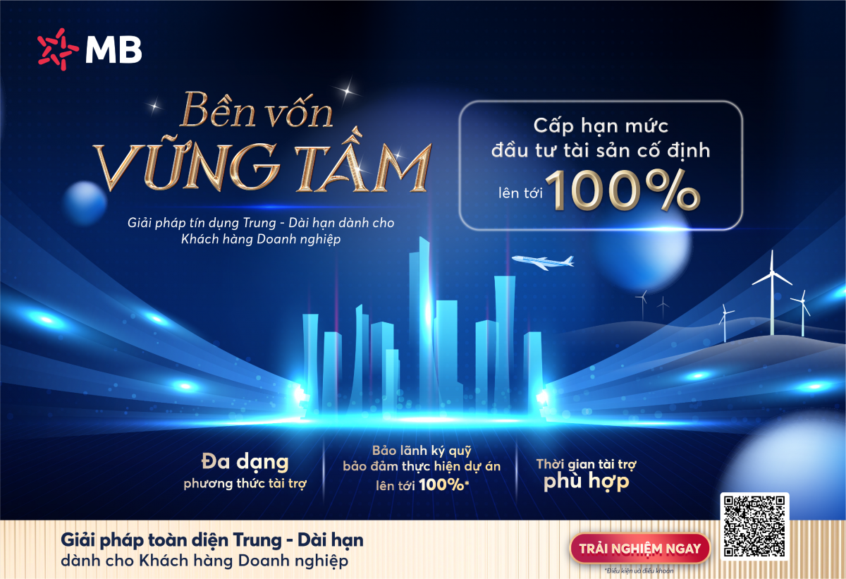 MB chú trọng tài trợ trung và dài hạn, giúp doanh nghiệp chủ động kế hoạch đầu tư phát triển công nghệ, mở rộng dây chuyền và nâng cao năng lực cạnh tranh.