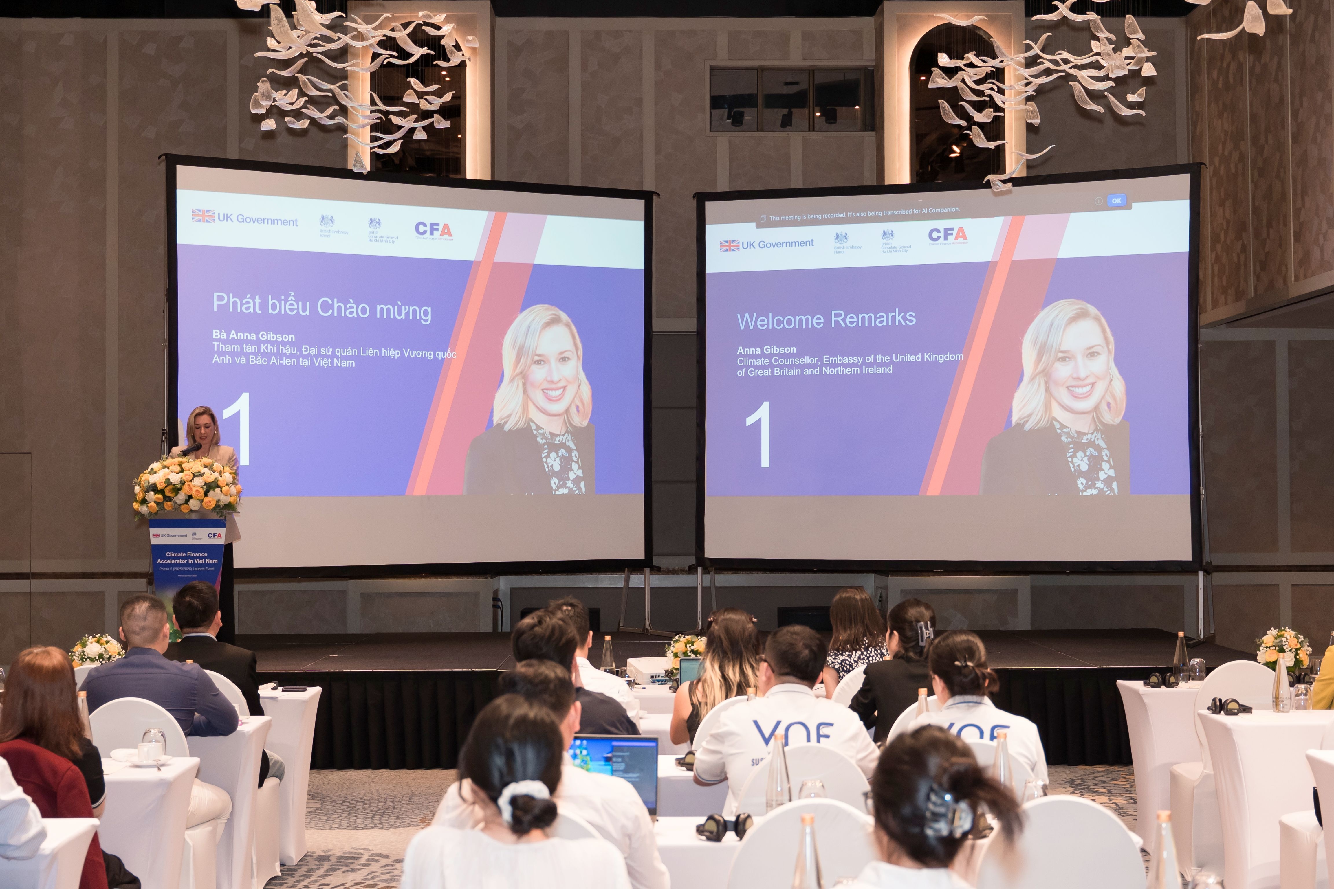 Bà Anna Gibson, Tham tán Khí hậu, Đại sứ quán Liên hiệp Vương quốc Anh và Bắc Ai-len tại Việt Nam Bà Anna Gibson, Tham tán Khí hậu, Đại sứ quán Liên hiệp Vương quốc Anh và Bắc Ai-len tại Việt Nam