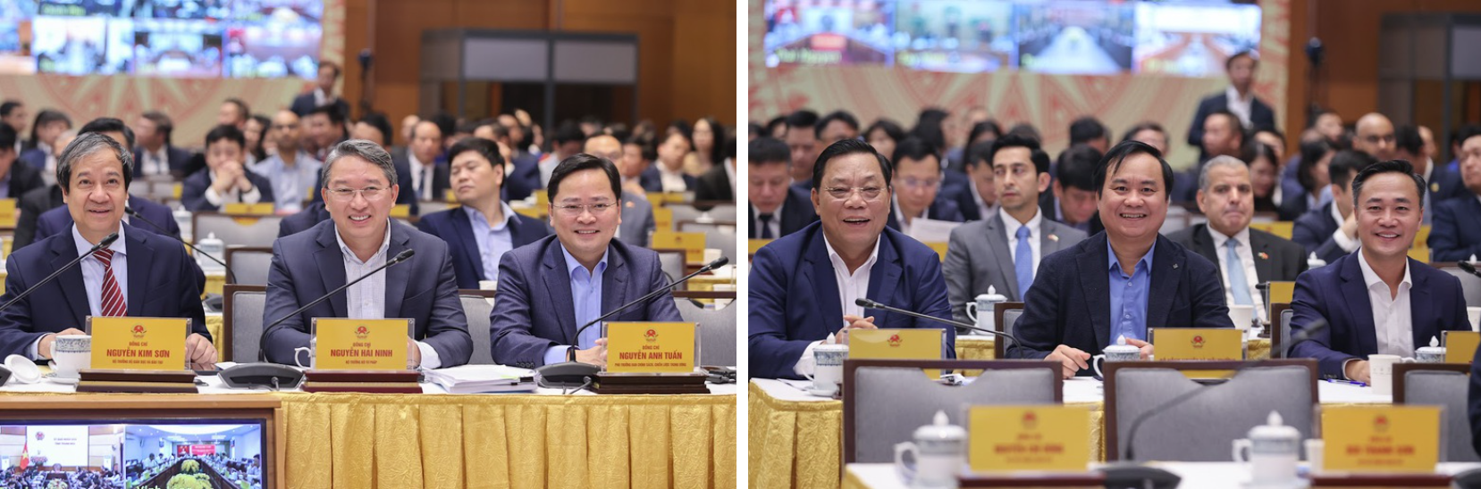 Đại diện lãnh đạo các bộ, ngành và các đại biểu tham dự Diễn đàn - Ảnh: VGP/Nhật Bắc