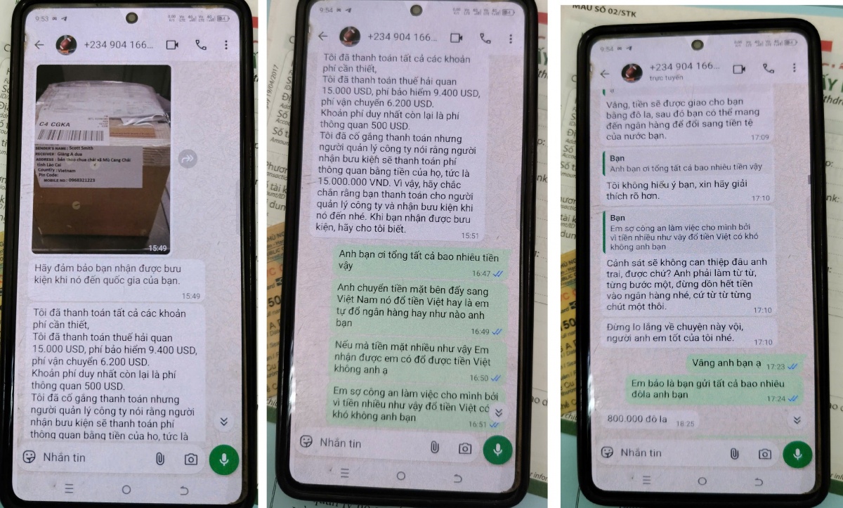 Đối tượng lừa đảo dưới hình thức tặng quà từ nước ngoài, được cán bộ Agribank Chi nhánh Yên Bái phát hiện và ngăn chặn kịp thời