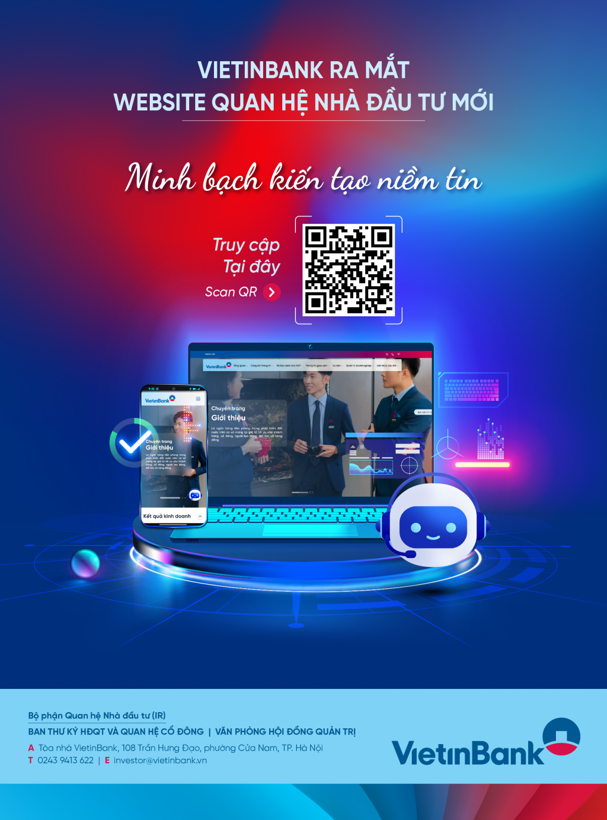 VietinBank ra mắt website Quan hệ Nhà đầu tư mới: Minh bạch kiến tạo niềm tin VietinBank ra mắt website Quan hệ Nhà đầu tư mới: Minh bạch kiến tạo niềm tin
