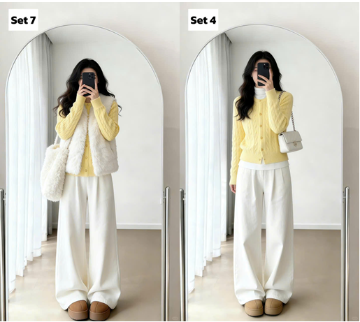 Phối đồ với cardigan đơn giản mà có “gu”