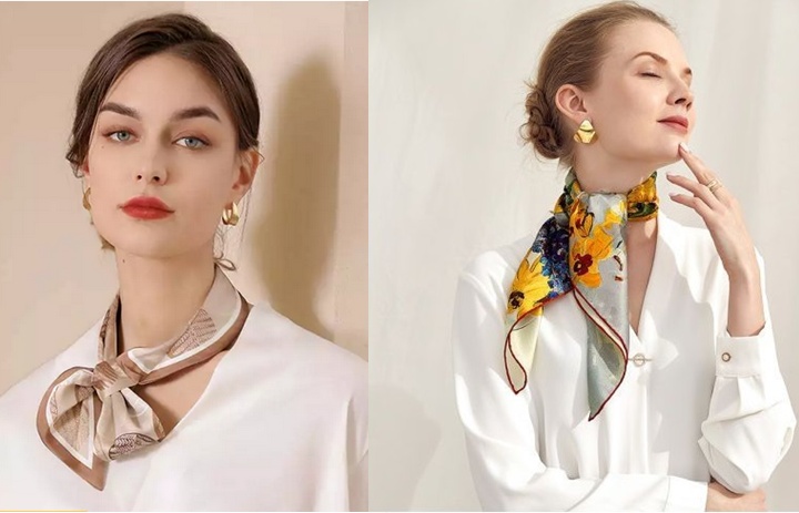 Chỉ thêm một chiếc khăn, áo sơ mi lập tức bớt đơn điệu