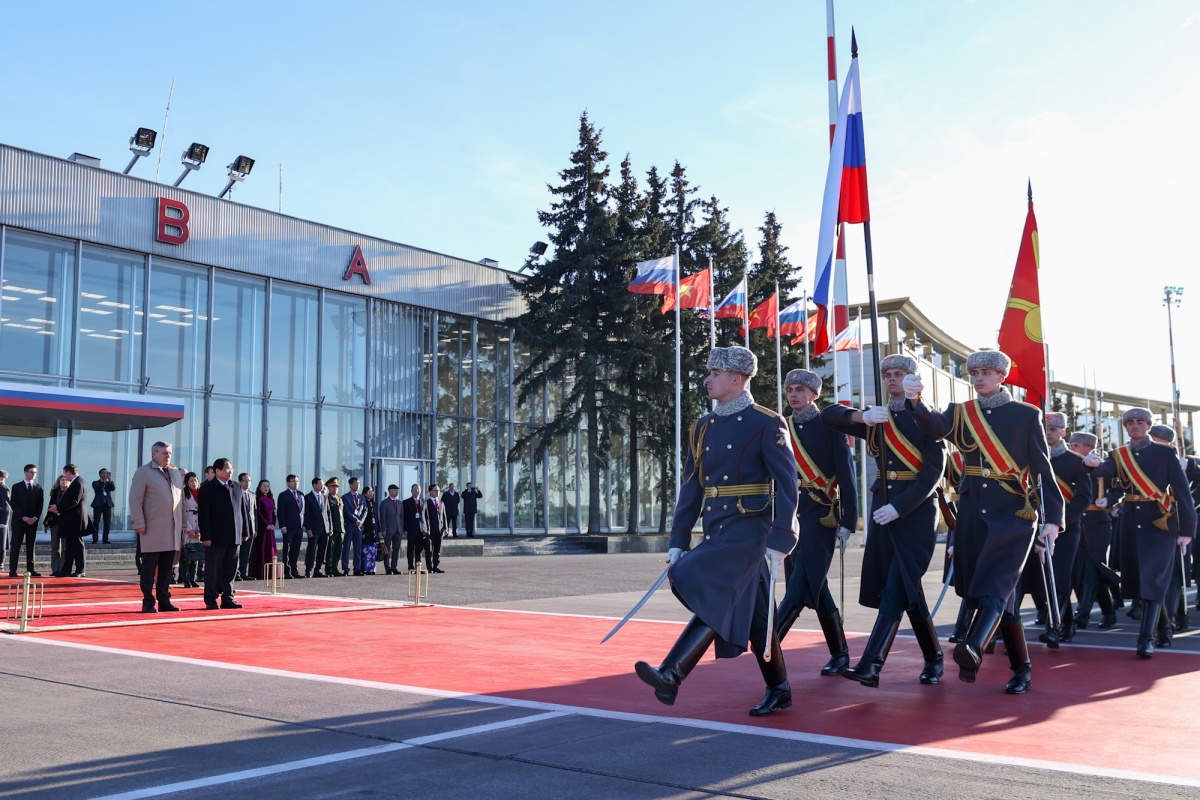 Thủ tướng Phạm Minh Chính tới Thủ đô Moscow, bắt đầu thăm chính thức Liên bang Nga - ảnh 5 Hình ảnh: Thủ tướng Phạm Minh Chính tới Thủ đô Moscow, bắt đầu thăm chính thức Liên bang Nga số 5