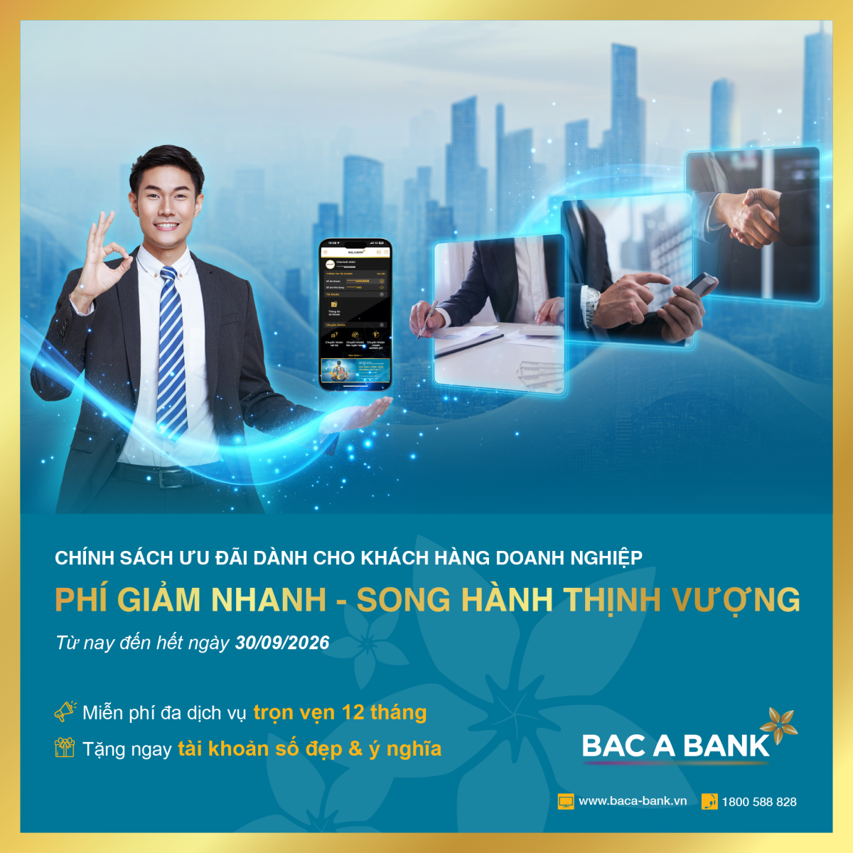 BAC A BANK ra mắt gói ưu đãi phí toàn diện, tiếp sức doanh nghiệp nâng cao hiệu quả vận hành