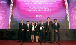 BIDV nhận giải thưởng Ngân hàng bán lẻ tốt nhất Việt Nam 5 năm liên tiếp