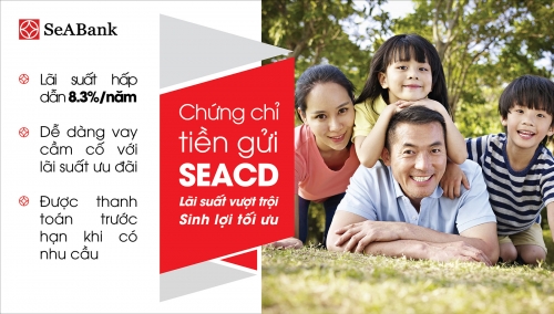 SeABank phát hành chứng chỉ tiền gửi lãi suất 8,6%/năm SeABank phát hành chứng chỉ tiền gửi lãi suất 8,6%/năm
