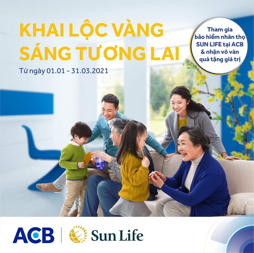 Chương trình khuyến mại cùng hàng nghìn quà tặng hấp dẫn từ Sun Life Việt Nam qua kênh phân phối ACB