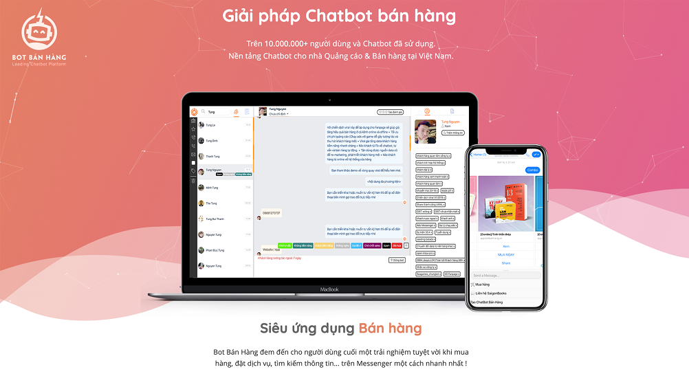 Bot bán hàng - nền tảng nhắn tin chuyên nghiệp cho doanh nghiệp và nhà kinh doanh online Bot bán hàng - nền tảng nhắn tin chuyên nghiệp cho doanh nghiệp và nhà kinh doanh online