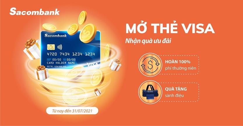 Mở thẻ Visa – nhận quà ưu đãi với Sacombank mo the visa nhan qua uu dai voi sacombank