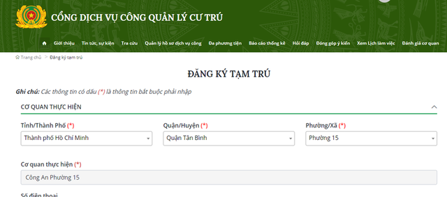 Đề xuất được đăng ký cư trú qua ứng dụng trên thiết bị điện tử
