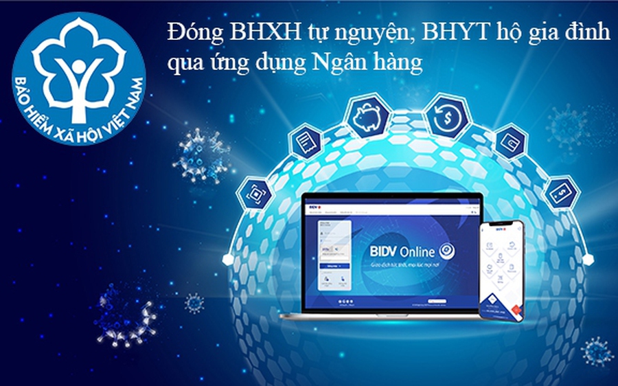 Hướng dẫn đóng BHXH tự nguyện trên ứng dụng trực tuyến của các ngân hàng