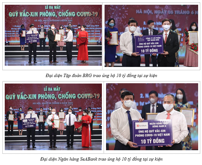 tap doan brg phoi hop cung seabank ung ho 20 ty dong cho quy vaccine phong covid 19