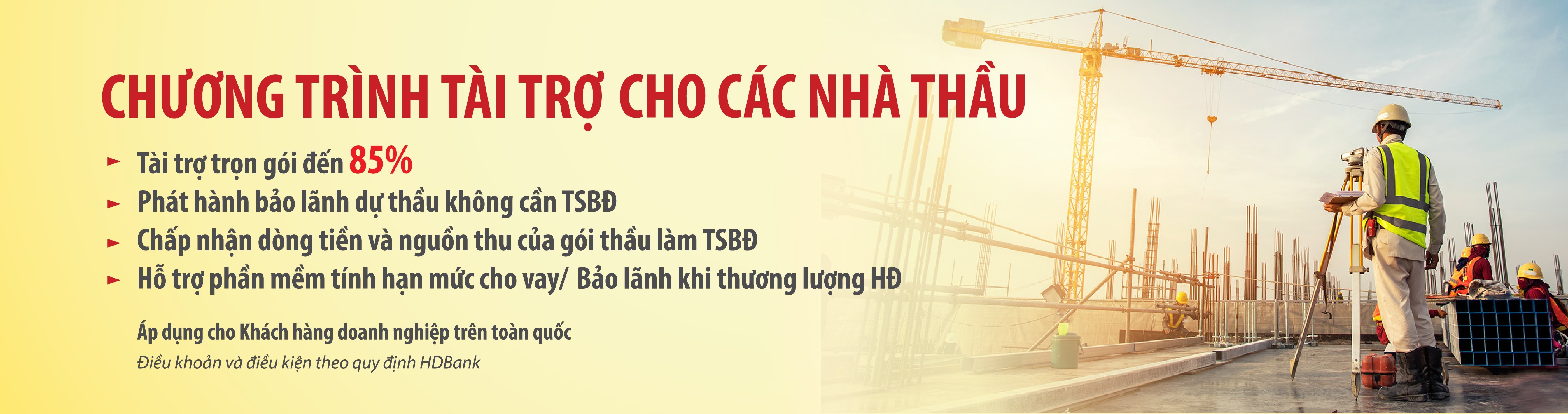 Thúc đẩy phục hồi kinh tế, HDBank triển khai chương trình tài trợ trọn gói cho các nhà thầu