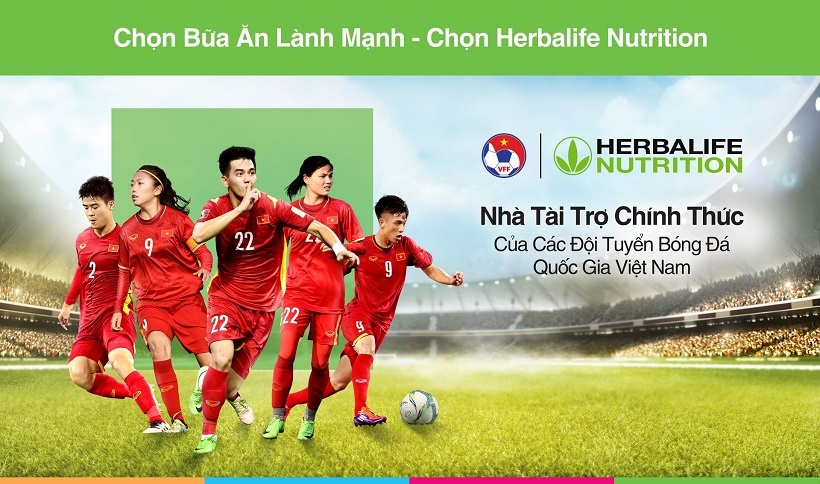 herbalife tro thanh nha tai tro chinh thuc cua doi tuyen bong da quoc gia viet nam