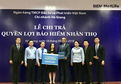 BIDV MetLife chi trả hơn 650 triệu đồng cho khách hàng