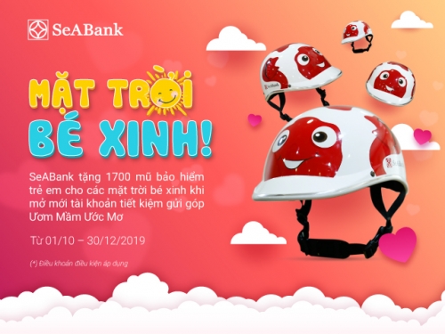 SeABank tặng mũ bảo hiểm cho khách hàng tham gia tiết kiệm gửi góp