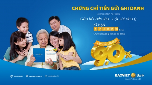 BAOVIET Bank phát hành 5.000 tỷ đồng chứng chỉ tiền gửi BAOVIET Bank phát hành 5.000 tỷ đồng chứng chỉ tiền gửi