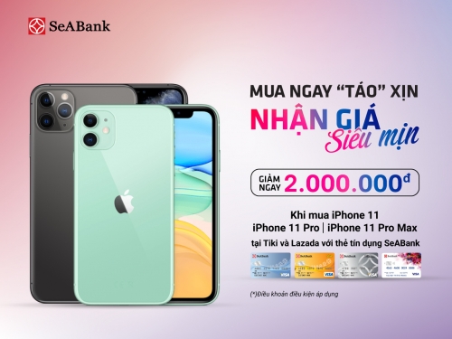 Mua iPhone với giá siêu ưu đãi bằng thẻ SeABank Mua iPhone với giá siêu ưu đãi bằng thẻ SeABank