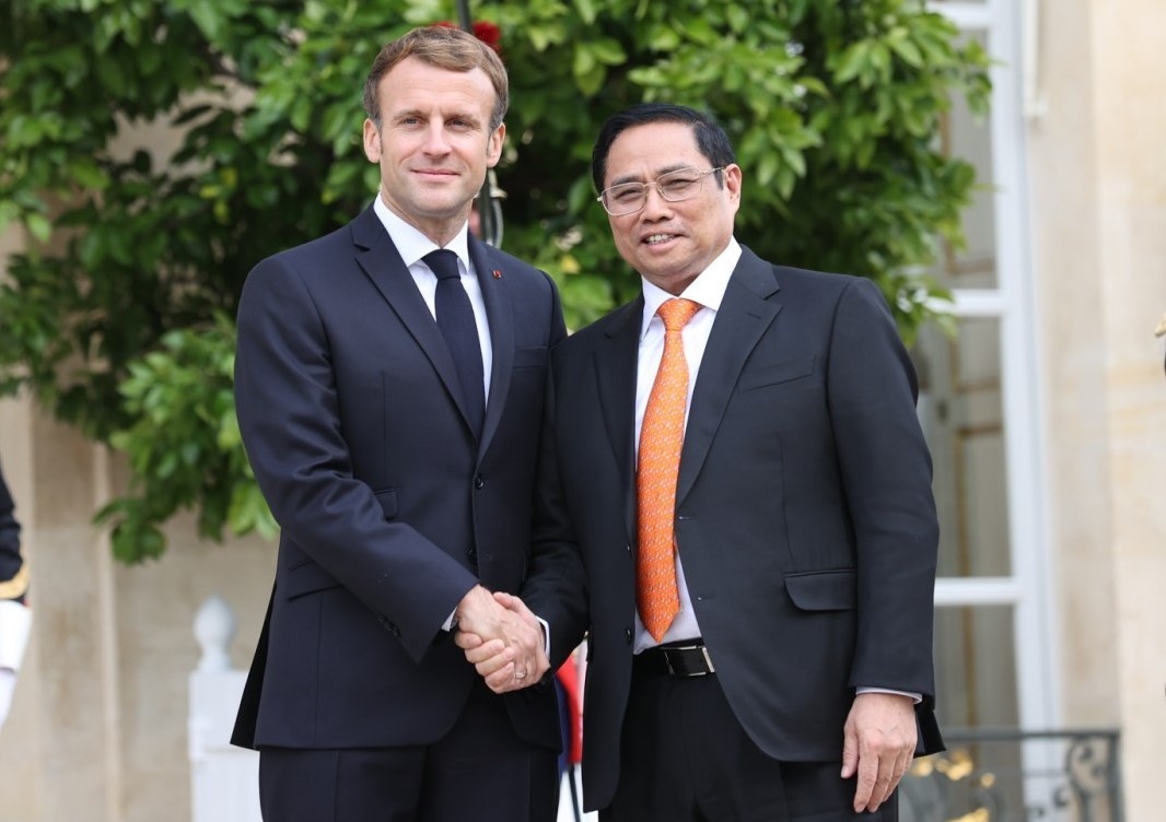 thu tuong pham minh chinh hoi kien tong thong phap emmanuel macron